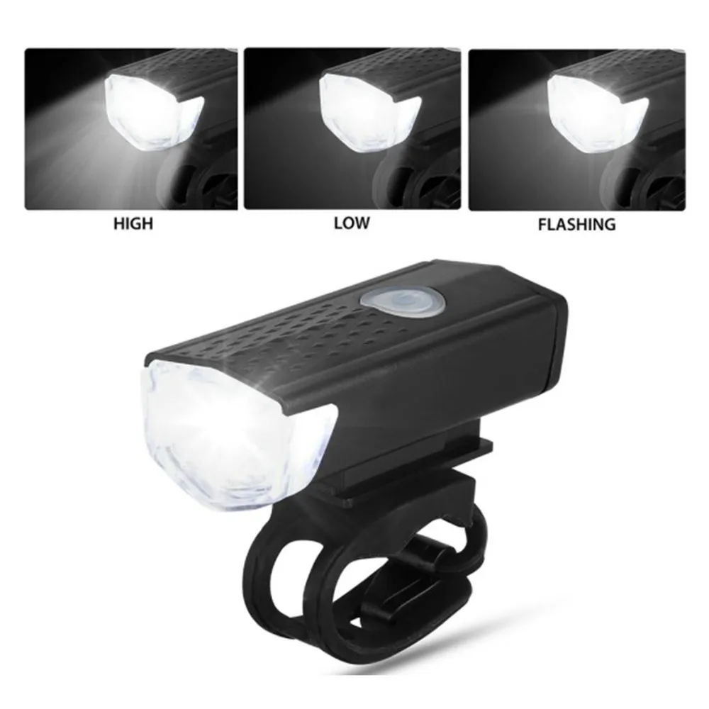 2pcs Outdoor Cycling Bicycle Light Equipment Bike Front Rear Bike Light Lamp USB Rechargeable LED Light For Bicycle