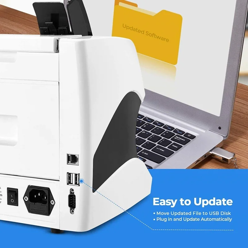 Mix Value Cash Counting Machine USD EURO Mutil Currency Counter