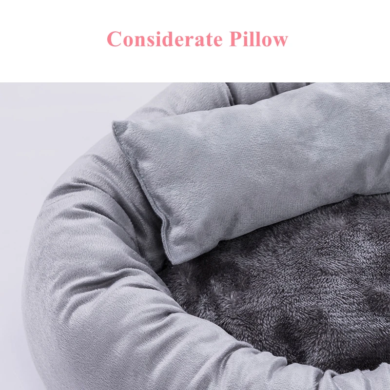 Manufacturer Wholesale Plush Winter Round Dog Bed Waterproof Washable Fluffy Cute Egg tart Pet Bed Cat Nest