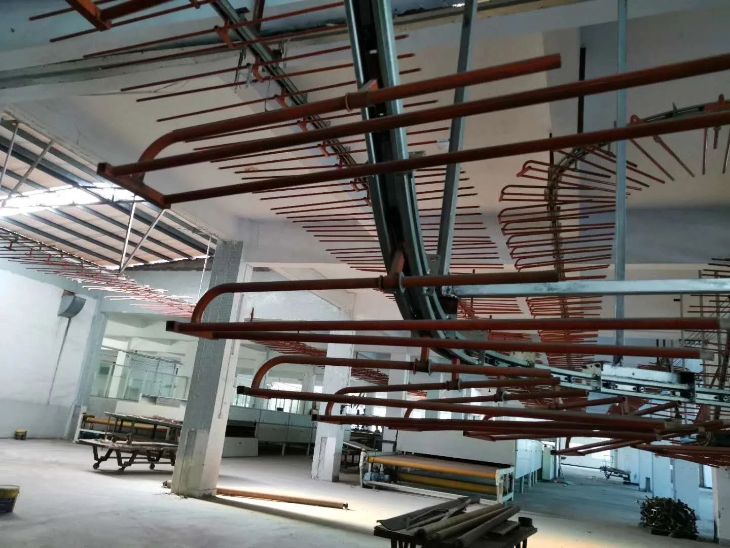 leather hanging  conveyor assembly line hanging line chain conveyor for tannery