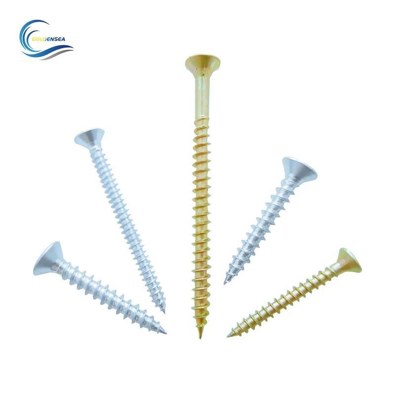 Goldensea Manufacturers Customize Ss Standard Pozi Drive Chipboard Screw Metal Screw Furniture parafuso chipboard Screw