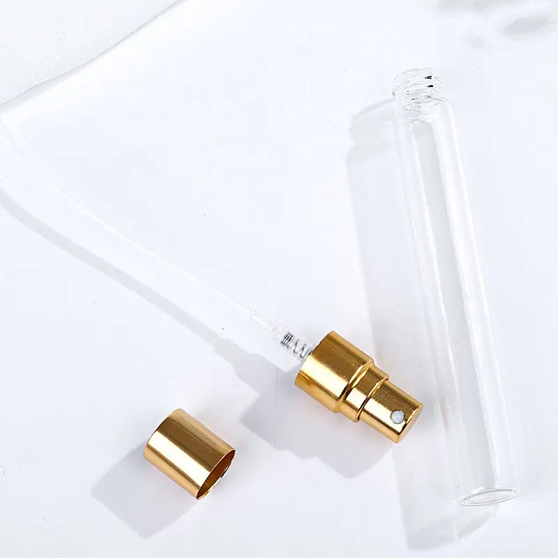 100pcs/lot 2ml Travel Portable Transparent Vials Custom Logo Perfume Bottle Spray Glass Bottles  Empty Sample Refillable Bottles