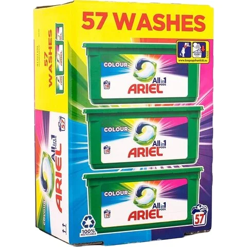 Powerful Ariel 3 in 1 Mountain Spring Washing Gel Capsules / Ariel All in 1 capsule / Ariel 3in1 PODS, Washing liquid