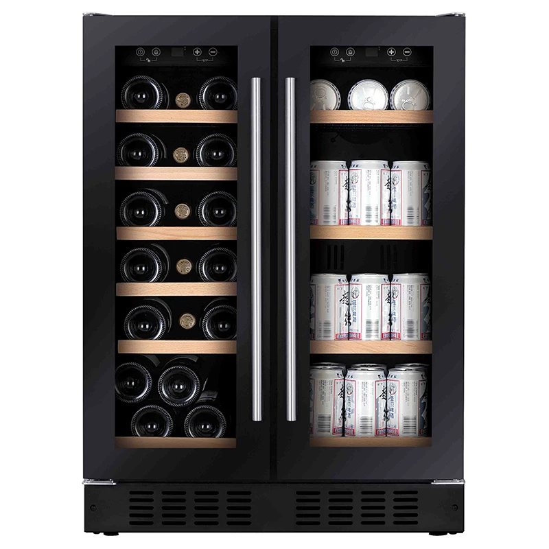 Vinopro Household Commercial 38 Bottles 116L Wine Fridge Smart Temperature Control Wine Cellar 2 Door Wine Cooler