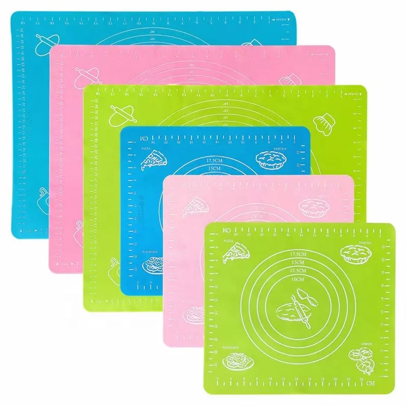 wholesale Silicone Kneading Kitchen Dough Large Mat Kids Dough Baking Rolling Mat silicone baking mat for cooking