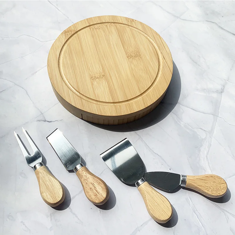 Professional Low Cost Popular Bamboo Wine Rock Cheese Cutting Board
