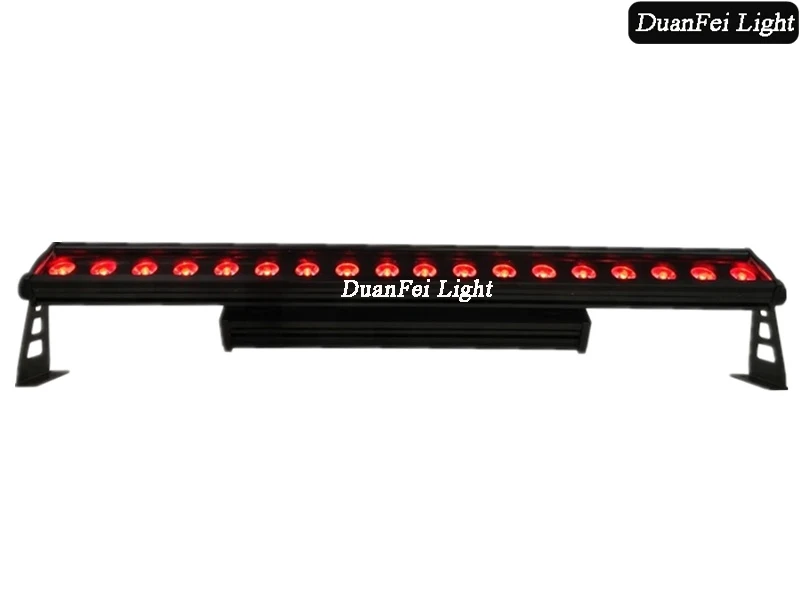 IP65 Outdoor led strip wall washer bar dmx dot pixel led bar light 18x18w 6in1 rgbwa uv led wall washer