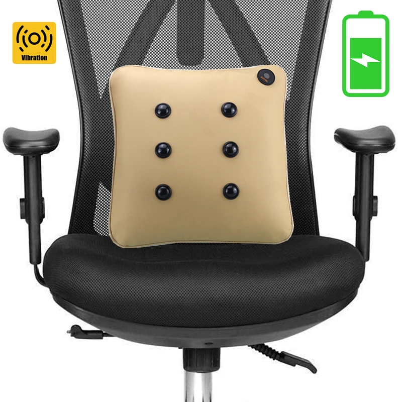Chair Parts Lumbar Support Massage Cushion Pillow High Quality Vibrating Chair Cushion Seat Battery Operated Back Massager