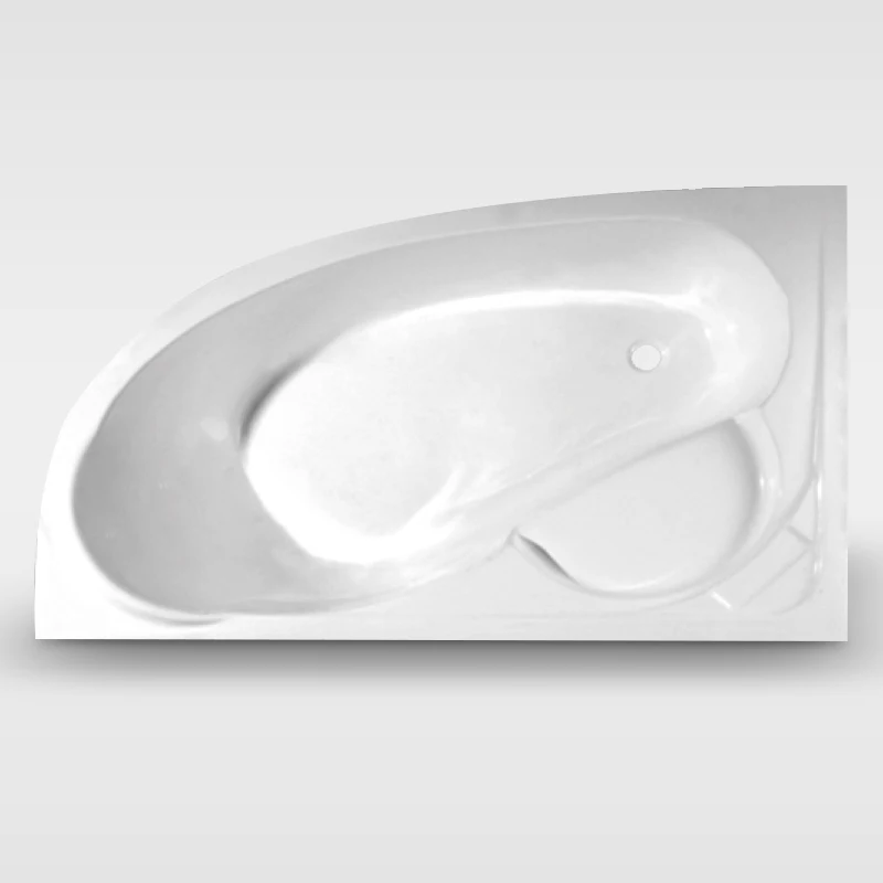 Joinin White Drop-in triangular Engineer acrylic bathtub Economical Insert Tub with seat