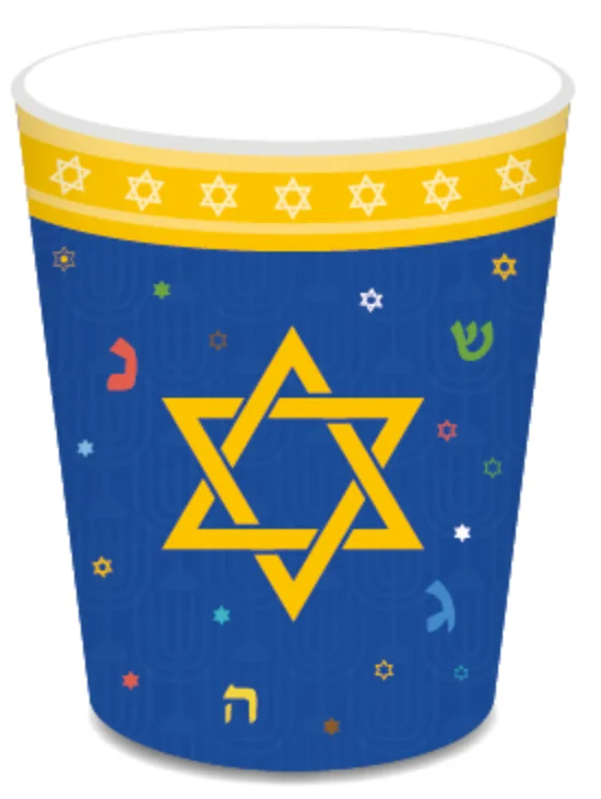 Jewish Hanukkah Disposable Tableware Set Happy Chanukah Decoration Paper Plates Cups Napkins Festival Party Supplies