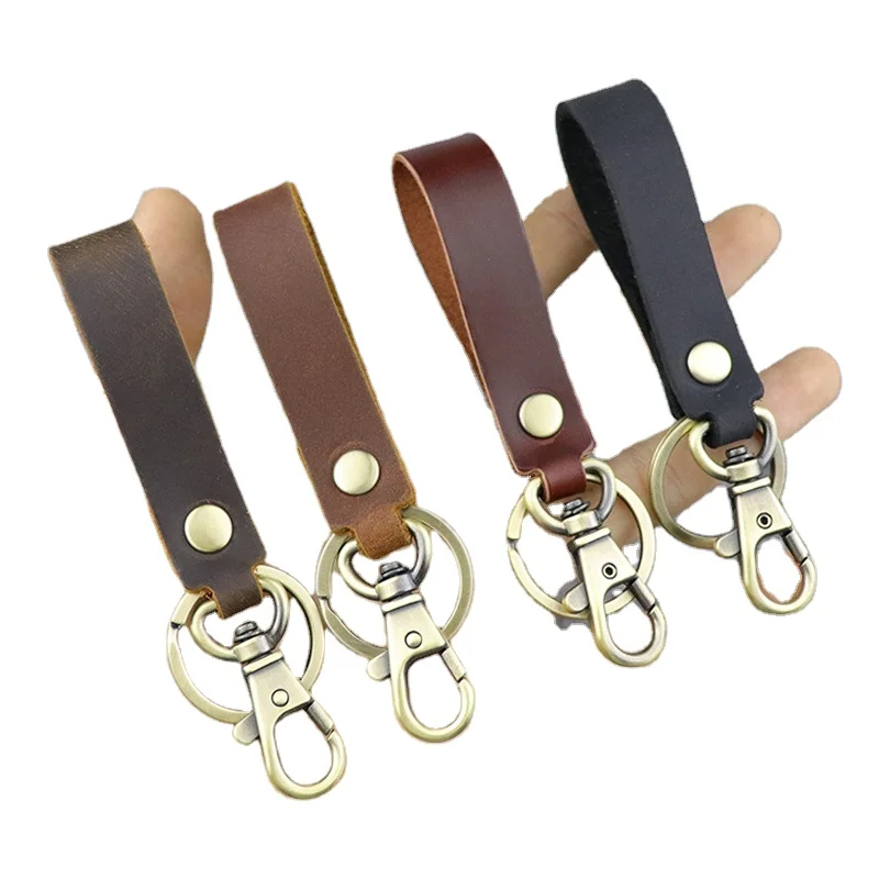 High Quality Colorful PU Leather Keychain For Portable Wallet Car Keys Keychain Wholesale