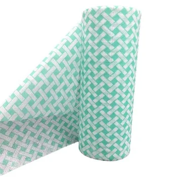 spunlace nonwoven fabric hexagonal beehive embossed pattern heavy duty industry viscose cellulose PP polypropylene