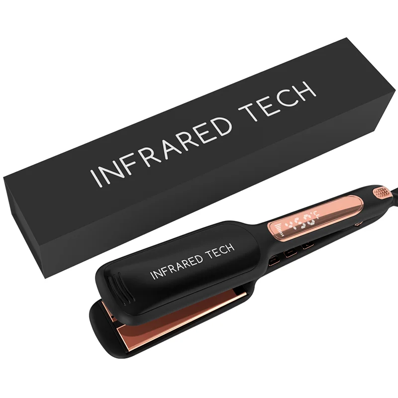 Professional flat iron hair straightener infrared titanium hair straightener