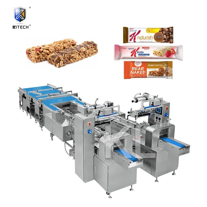 KL Китай Заводская цена автоматический Шоколадный Бар/энергетический бар/Конфеты/Хлеб/печенье поток упаковочная машина
