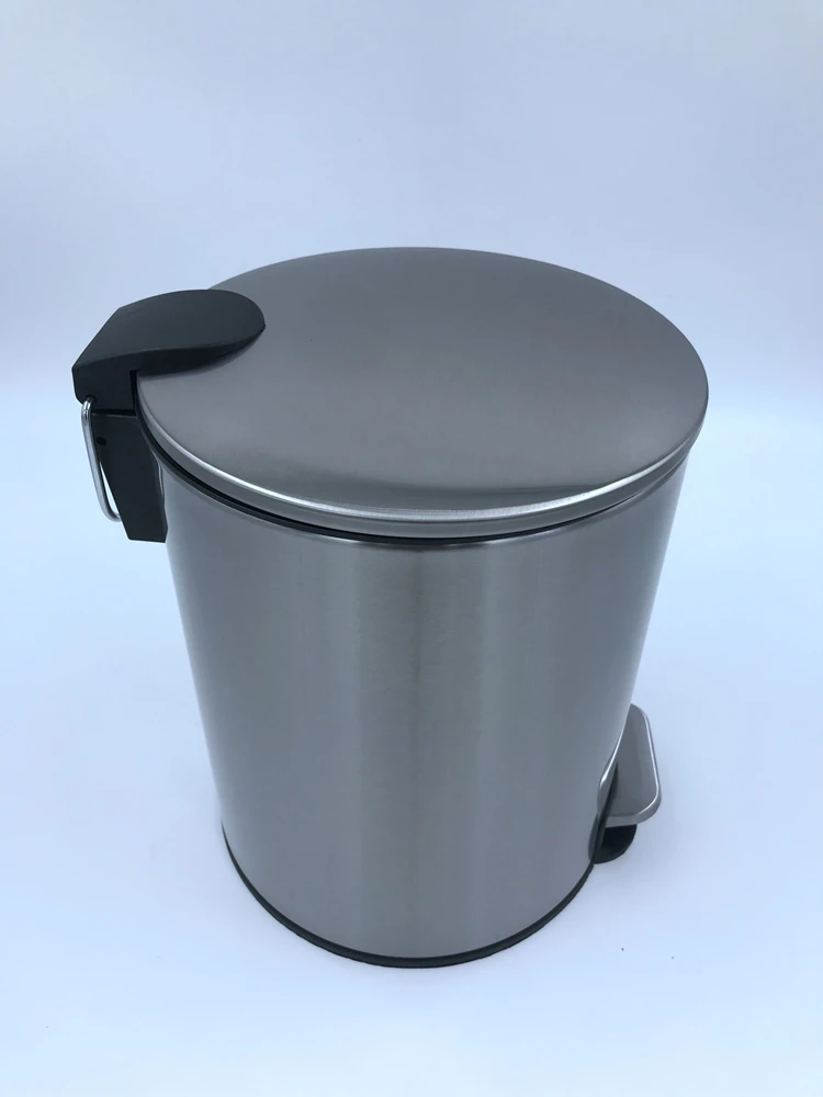 12L Waste Bin Stainless Steel Dustbin Foot Pedal Waste Bin