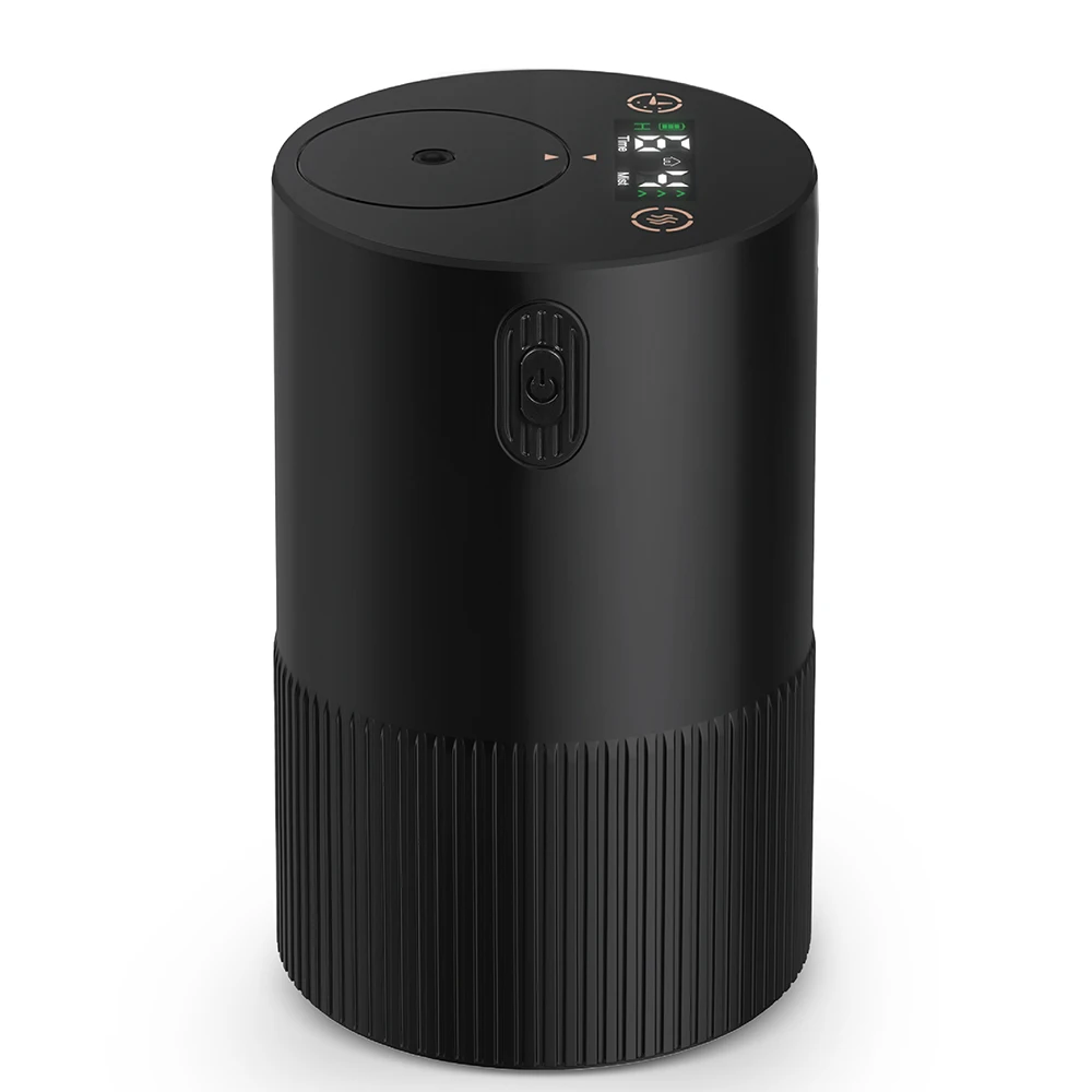 2023 Hot Sale Digital Touch Screen USB Electric Mini Portable Essential Oil Aroma Waterless Smart Car Aromatherapy Diffuser