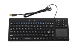 Водонепроницаемая силиконовая клавиатура с 108 кнопками и встроенной сенсорной панелью (USB)