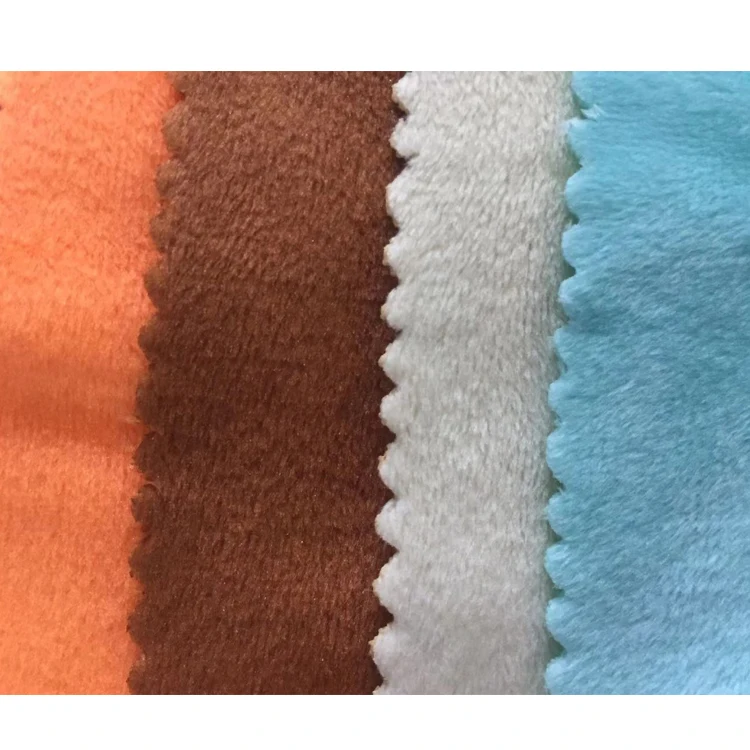 Custom 100% polyester super soft velvet fabric