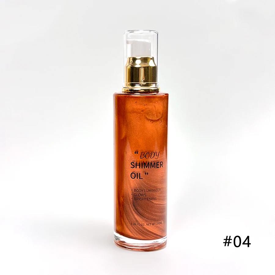 Hot selling Natural Organic Dry Body Shimmer Oil - Moisturizing Body Oil - Body Glitter all For dry oil glitter Make up Cosmetic