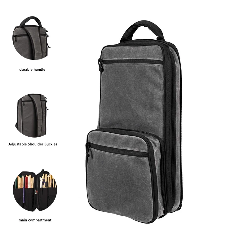 2023 wholesale waterproof canvas drum hammer bag drumstick bag storage portable drumstick bag