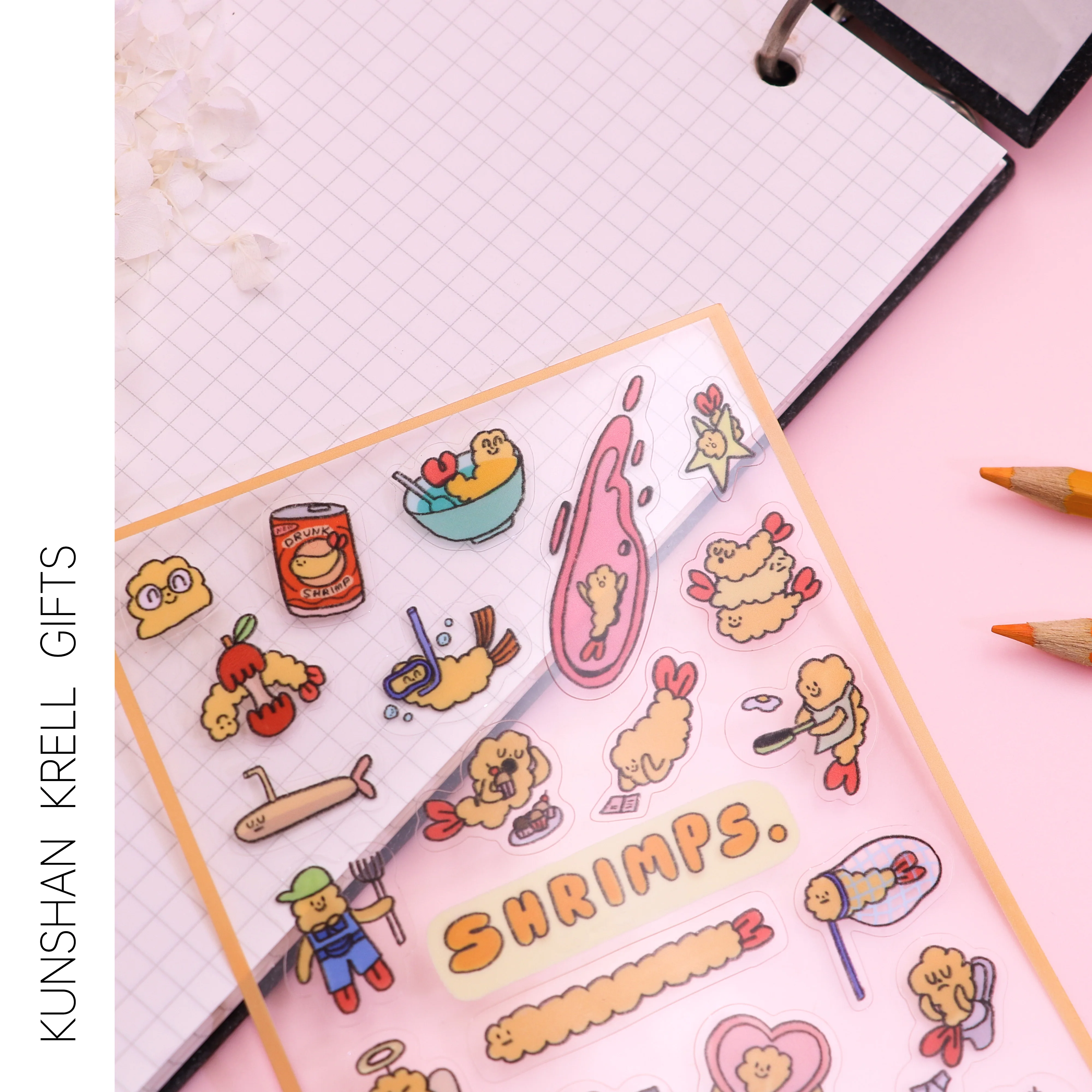 Printing hand account Wholesale Custom Cute Charm Waterproof Anime Sticker Laser Glitter Sticker