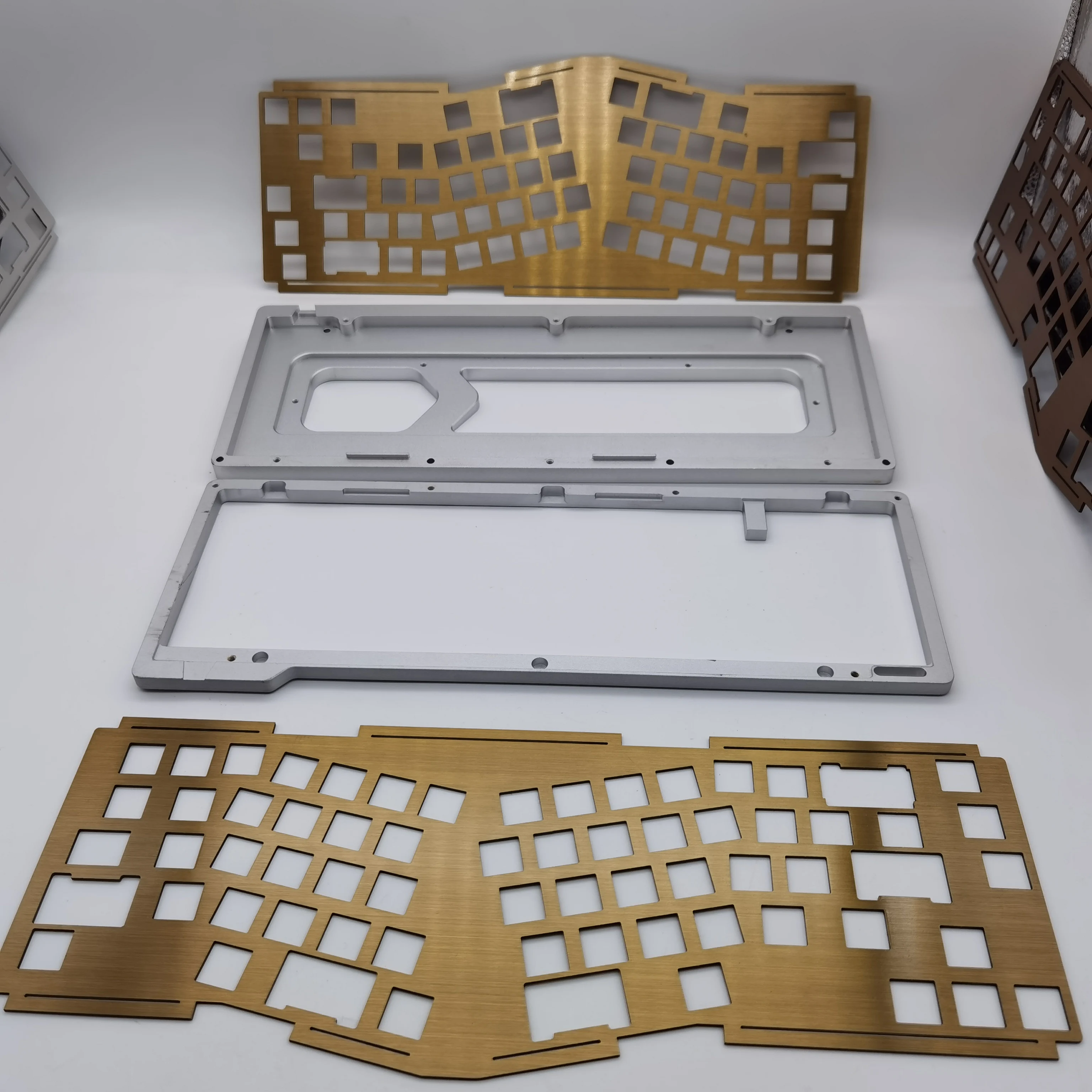 mechanical keyboard case keyboard anodized aluminiumparts Mechanical Gaming Keyboard  Case Plate Weight Top Bottom
