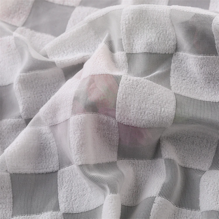 Inherent Flame Retardant High Quality White Color 100% Polyester Household Decoration Stripe Sheer Curtain Fabrics for Window