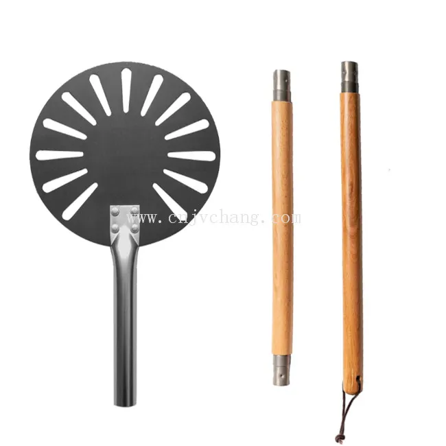 Hot Sale Hard Anodized Aluminum Pizza Shovel Perforated Turning Pizza Peel For Kitchen Baking