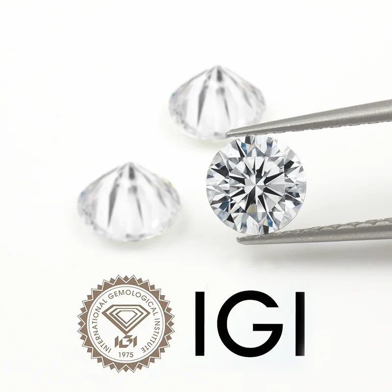 starsgem 0.9ct IGI certificate round shape  DEF color vs vvs lab grown diamonds for marking white gold stud earrings rings