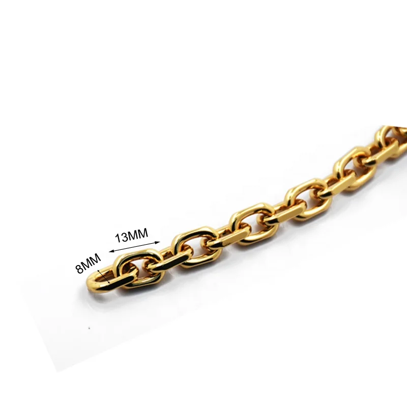Высококачественные модные дизайнерские позолоченные латунные цепи для кошелька сумки