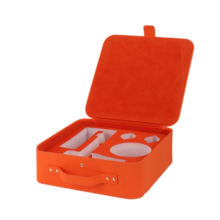 High Quality Portable PU Leather Hair Dryer Storage Box For Hair Dryer Hard Box Leather Packaging Gift Box