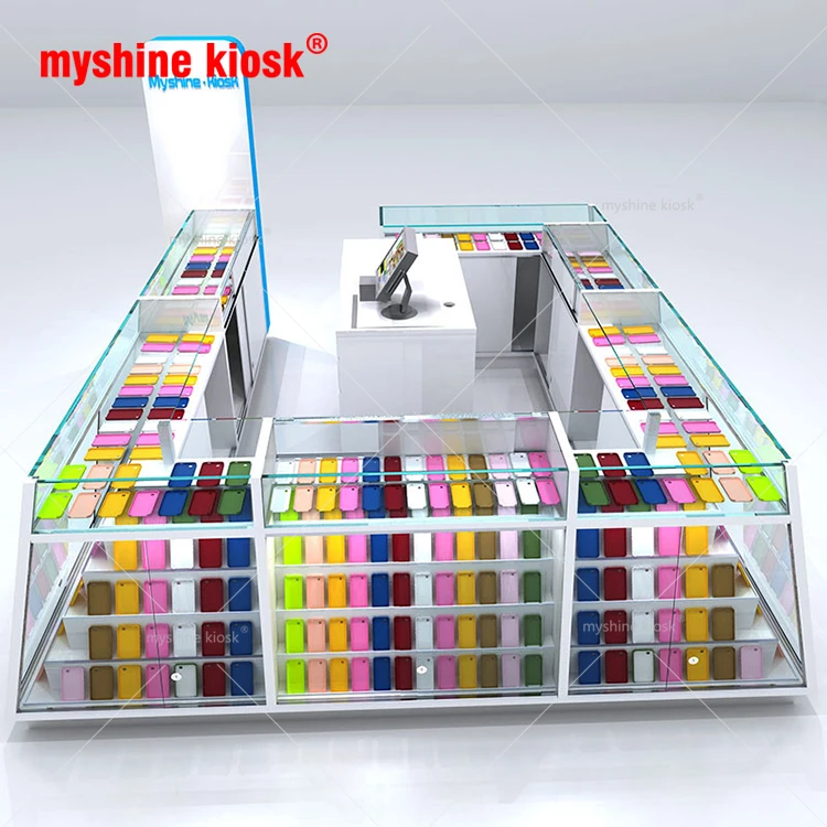 Cell Phone Accessories storage Display Counter Cellphone Retail Kiosk Phone Case storage Cabinet cell phone display design