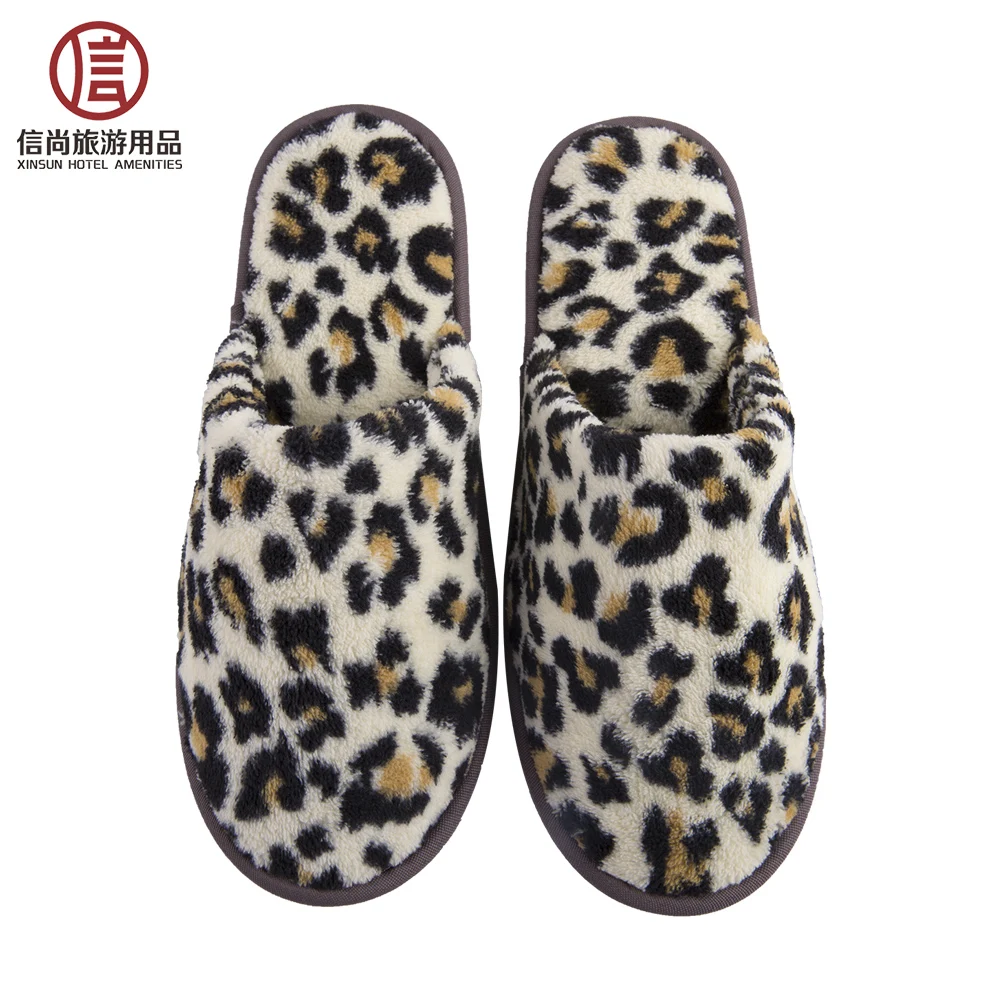 New design customize coral fleece trade assurance slippers with hotel logo