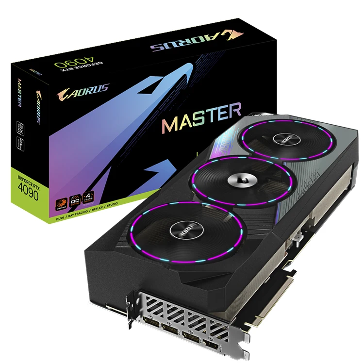 GIGABYTE AORUS GeForce RTX 4090 MASTER 24G Gaming Graphics Card with 24GB GDDR6X Memory PCI Express 4.0 x16 ATX Video Card