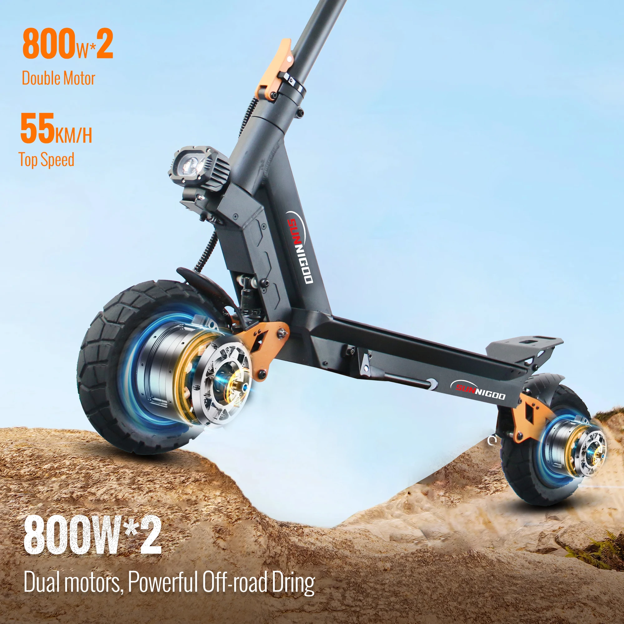 ES-X11 800W Digital Electric Scooter Unisex 48v 10-Inch Portable Urban Mobility 55km/h Speed 500W Motor Adults 10-Inch Off-Road