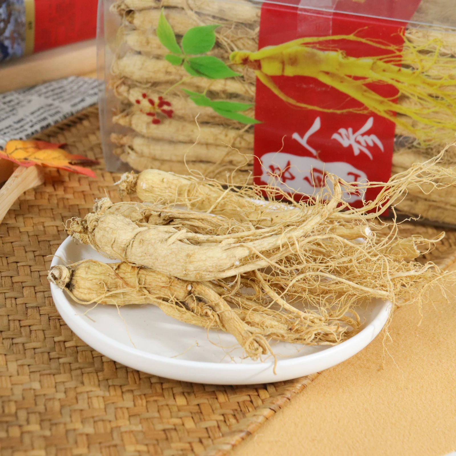 Natural Organic Wild Panax Ginseng Root Dried Red Korean Ginseng Extract Whole Ginseng Root