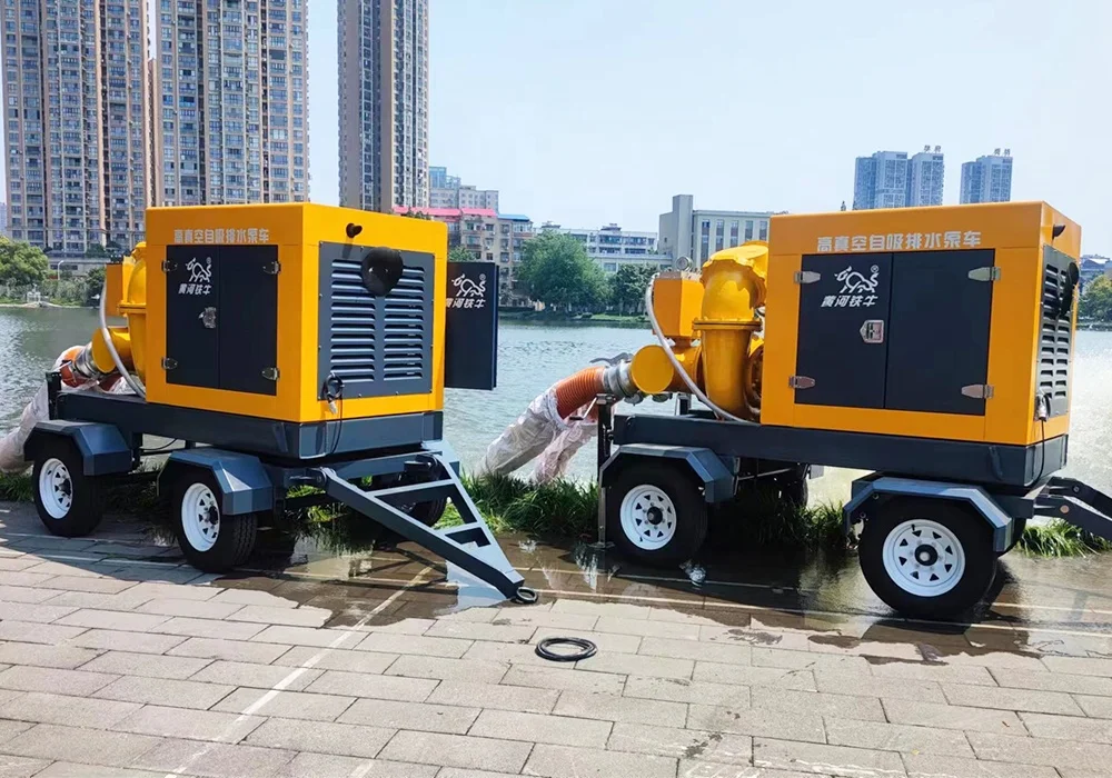 Fixed type high suction speed diesel engine driven urban drainage vacuum pump