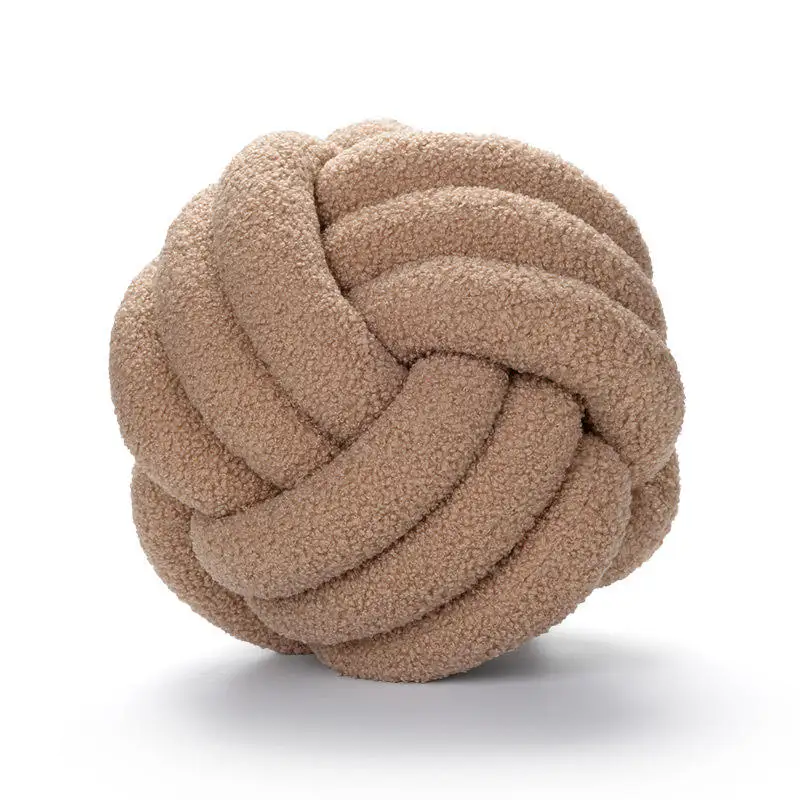 Hot selling Chinese made home decoration special pillow with cute shape and knotting
