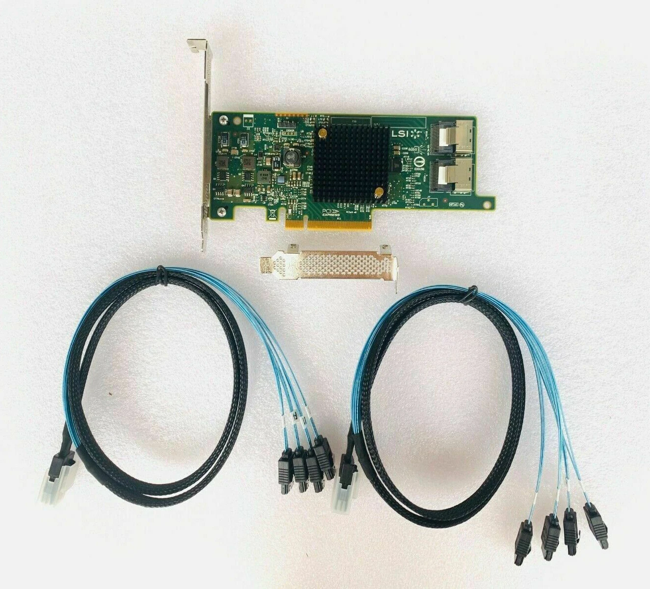LSI 9217-8i 6Gbs SAS HBA P20 IT Mode For ZFS FreeNAS unRAID +2* 8087 SATA Cable