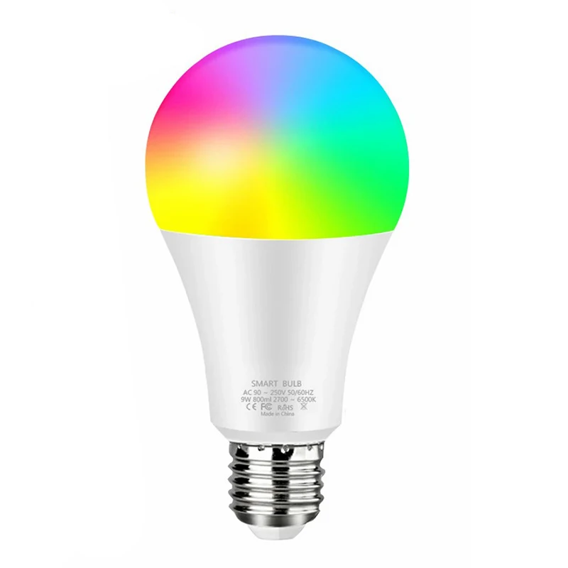 E27 220V Light Lamp WIFI Remote Control Smart LED Light Bulb RGB Change Dimmable 9W 15W For Tuya app