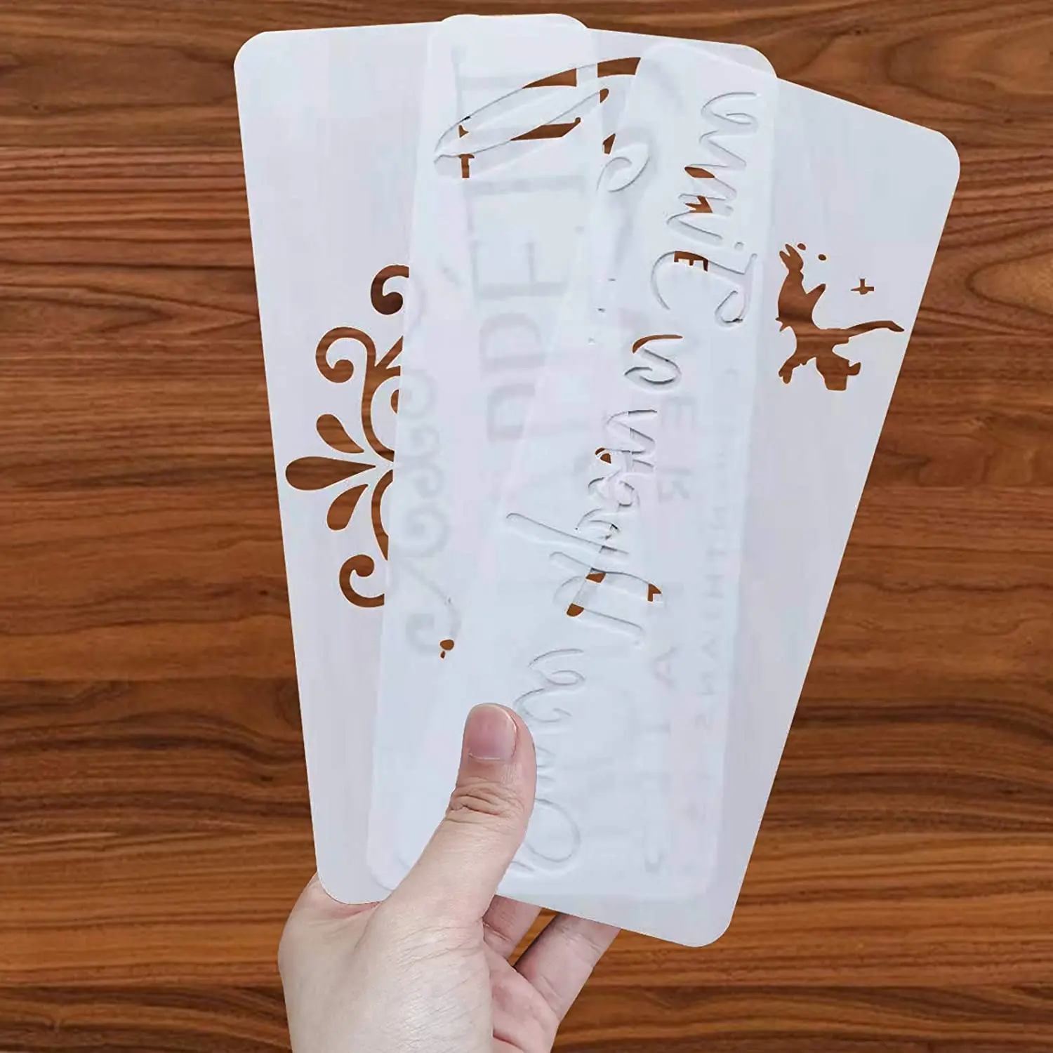 Word Stencils for Painting on Wood,Home Decor, Bedding DIY Art Stencils Reusable Stencils Jesus Love Lunch Letter for Drawing