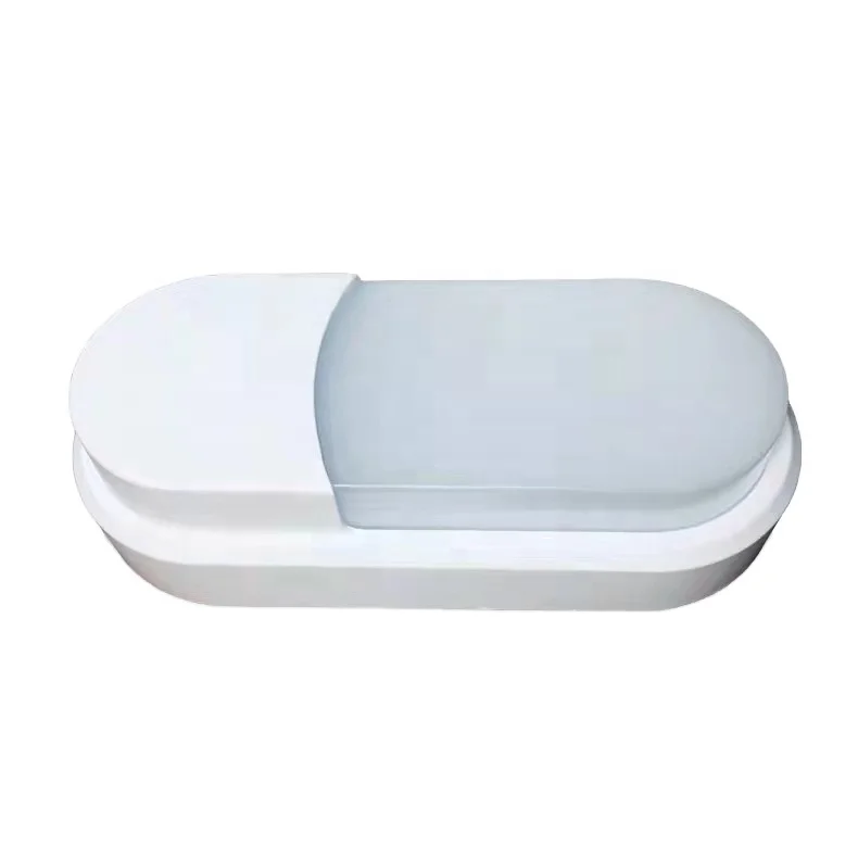 ECOON Half Light IP65 Outdoor Blukhead LED waterproof light White And Black Finishing ABS Body Material PS Cover Wall Light