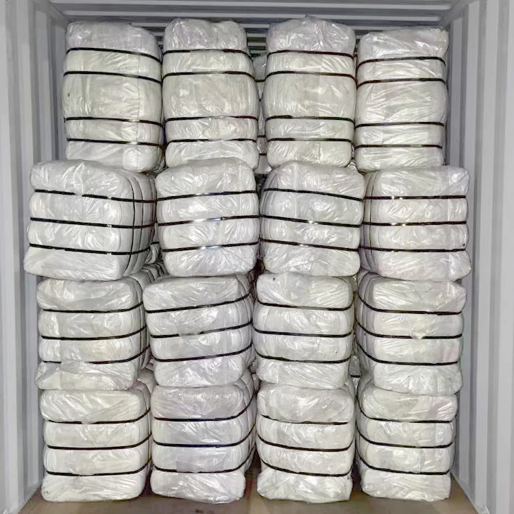 Textile Waste White Cotton Hotel Bed Sheet Recycled Machine Wiping Cleaning Industrial Rags