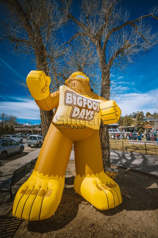 Outdoor adventure forest advertising giant inflatable bigfoot sasquatch character