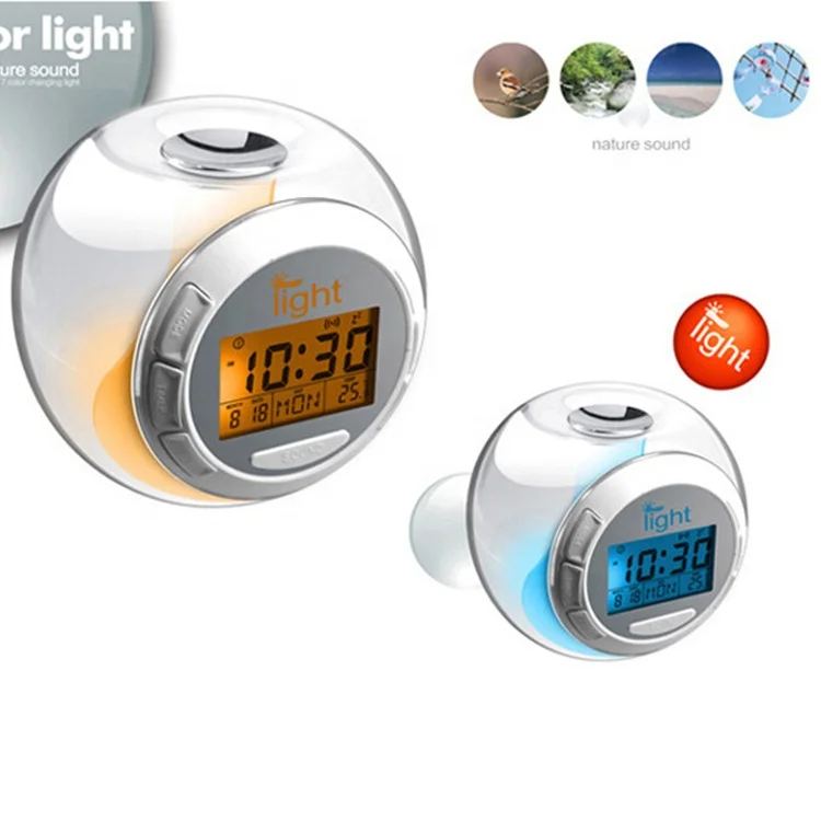 digital Desk table Alarm Clock Calendar countdown timer Electronic with Nature Sound Music ringer Creative gifts logo custom