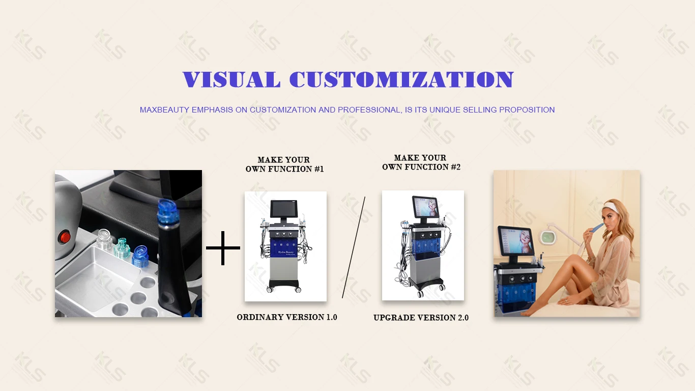 Visual customization 14 in 1 hydra hydro beauty dermabrasion facial machine