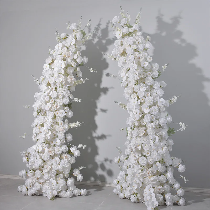 L-HOA004 Wholesale wedding arch horn with flower backdrop horn arch flower artificial flower horn arch for event decoration