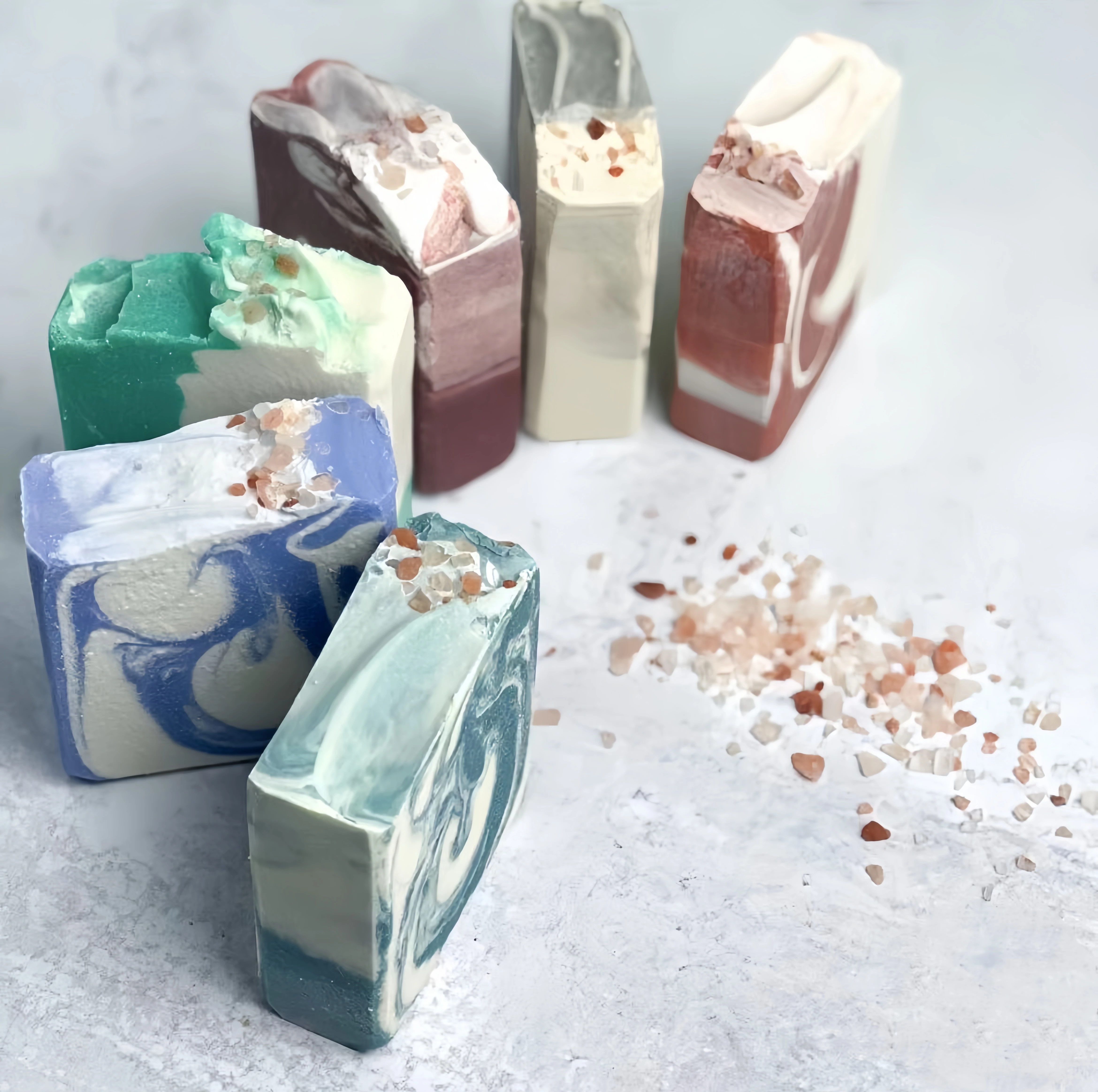 Custom Private Label Rendering Latte Art Natural Essential Gentle Handmade Cold Press Soap With Dried Flowers