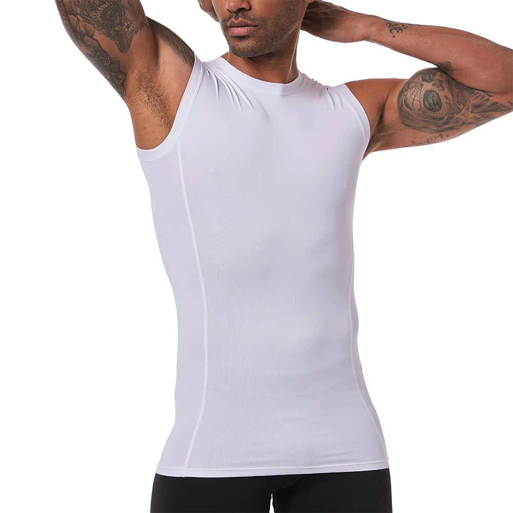 Custom Logo Shirt Men Compression Gym Wear Running Spandex Fitness Wear Tops Club Jersey Muscle Slimming Fit Singlet
