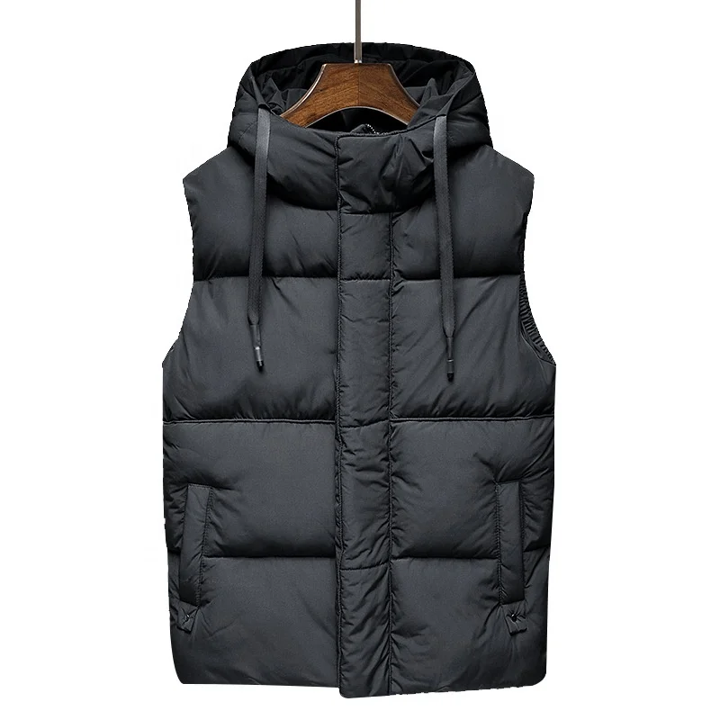 
Men thick puffer vest with padded sleeveless jacket 